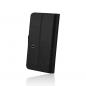 Mobile Preview:  Ledertasche WALLET FLIP CASE UNIVERSAL schwarz, geeignet für Smartphones mit ca. 4,8 Zoll