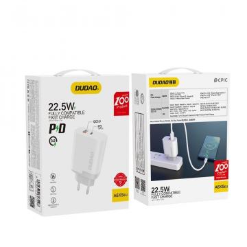  POWER-ADAPTER HOME USB-C+USB-A DUDAO QC3.0 / 3Ah / 20W+22,5W