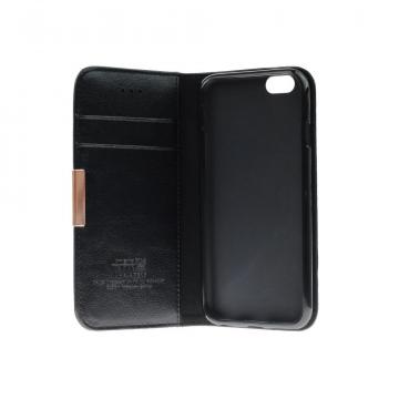  KALAIDENG ROYALE FLIPCASE PREMIUM-ECHTLEDER schwarz für Samsung G920F Galaxy S6