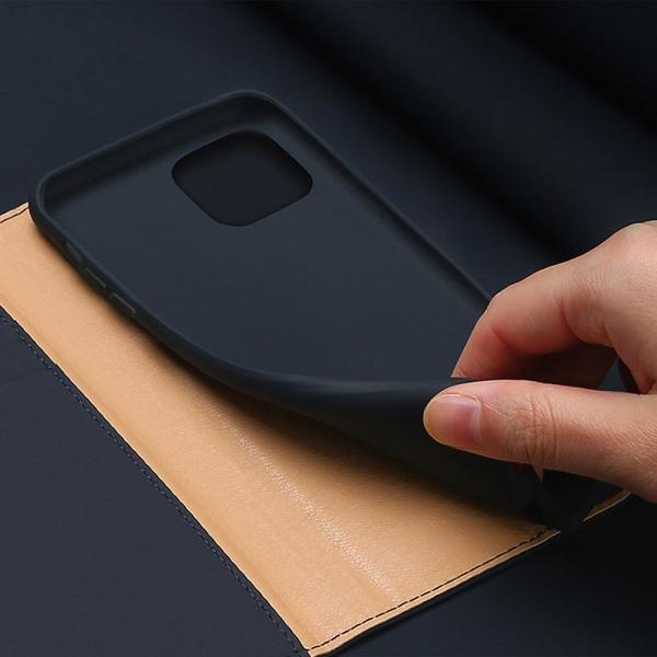  DUX DUCIS Wish Genuine Leather Bookcase type case blue für Apple iPhone 12| iPhone 12 Pro