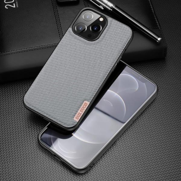  Dux Ducis Fino case covered with nylon material für Apple iPhone 13 Pro Max gray