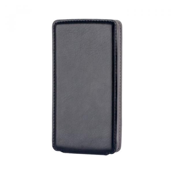  Ledertasche FLIP CASE UNIVERSAL schwarz, geeignet für Smartphones mit ca. 4,8"-5,2"
