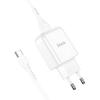 Artikelbild POWER-ADAPTER+CABLE HOME USB-C HOCO 2A (N2 + USB-C white)